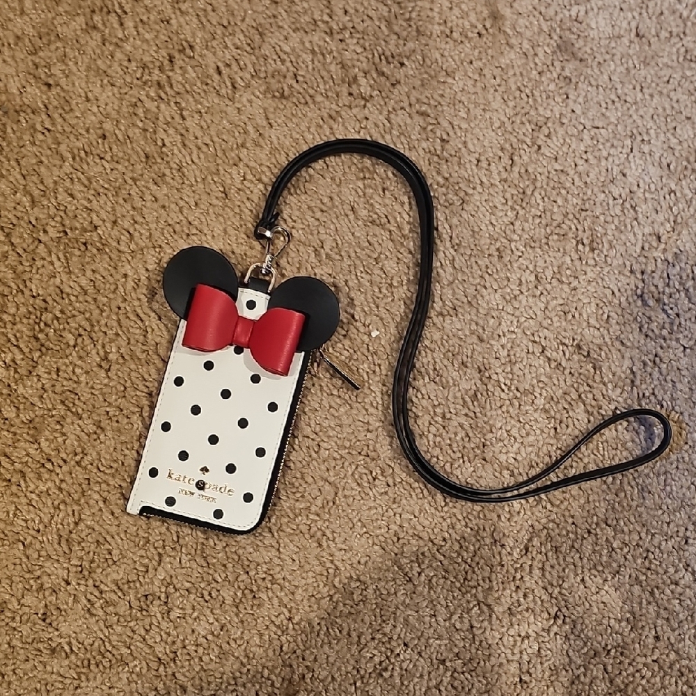 Kate Spade Polka Dot Minnie Mouse Wristlet